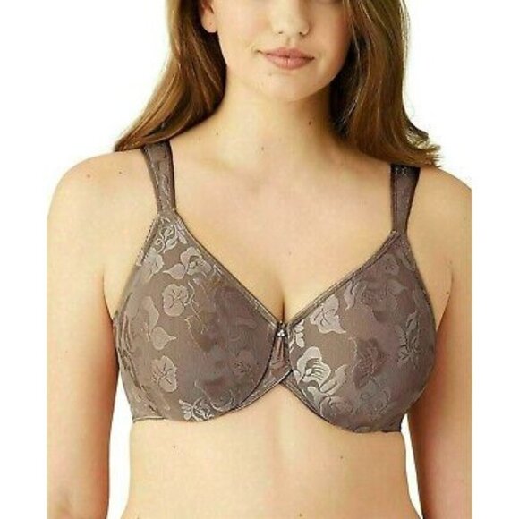 WACOAL Awareness Seamless Full Figure Underwire Bra Brown Womens 42DD - Picture 1 of 4